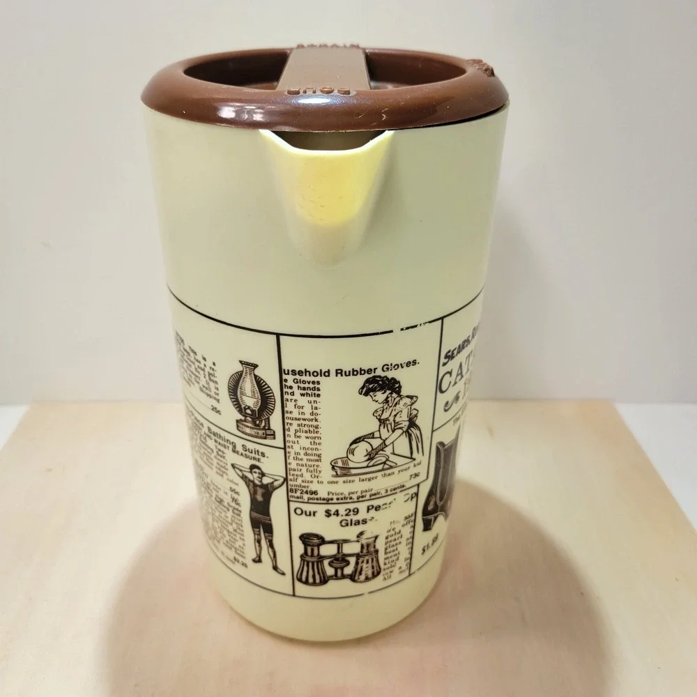 Vintage‎ Sears Roebuck Catalog 1906 Advertising Pitcher Yellow Brown